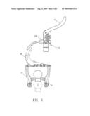 Quick-release device of a bicycle brake cable diagram and image