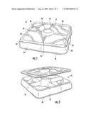 SERVING PLATTER HAVING DISPOSAL OPENING AND SHALLOW SEALING LID diagram and image