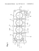 Cylinder head gasket and cylinder head gasket design method diagram and image