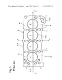 Cylinder head gasket and cylinder head gasket design method diagram and image