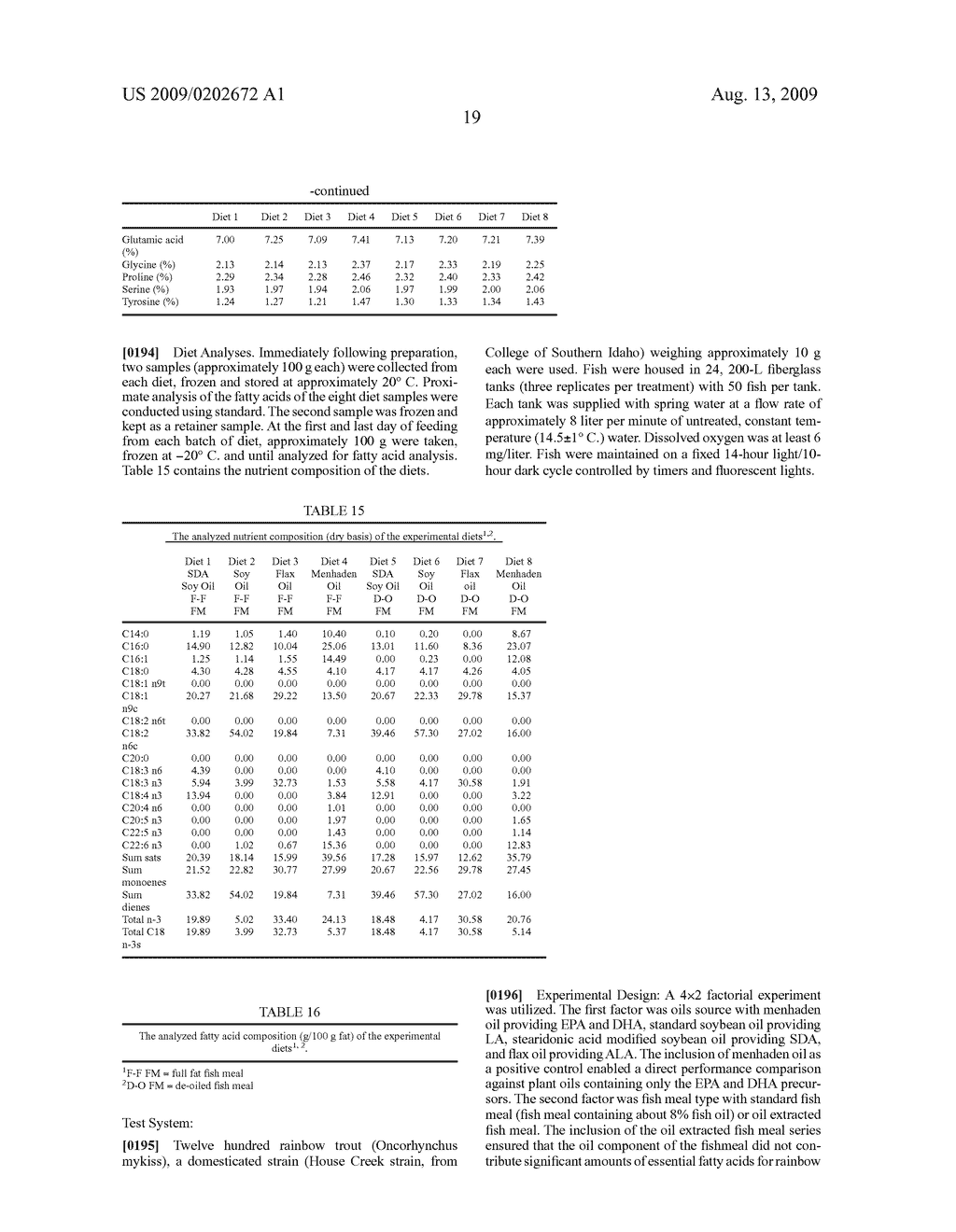 AQUACULTURE FEED, PRODUCTS, AND METHODS COMPRISING BENEFICIAL FATTY ACIDS - diagram, schematic, and image 20