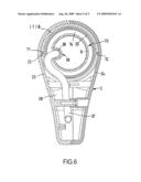 Handle arrangement on a suction hose diagram and image