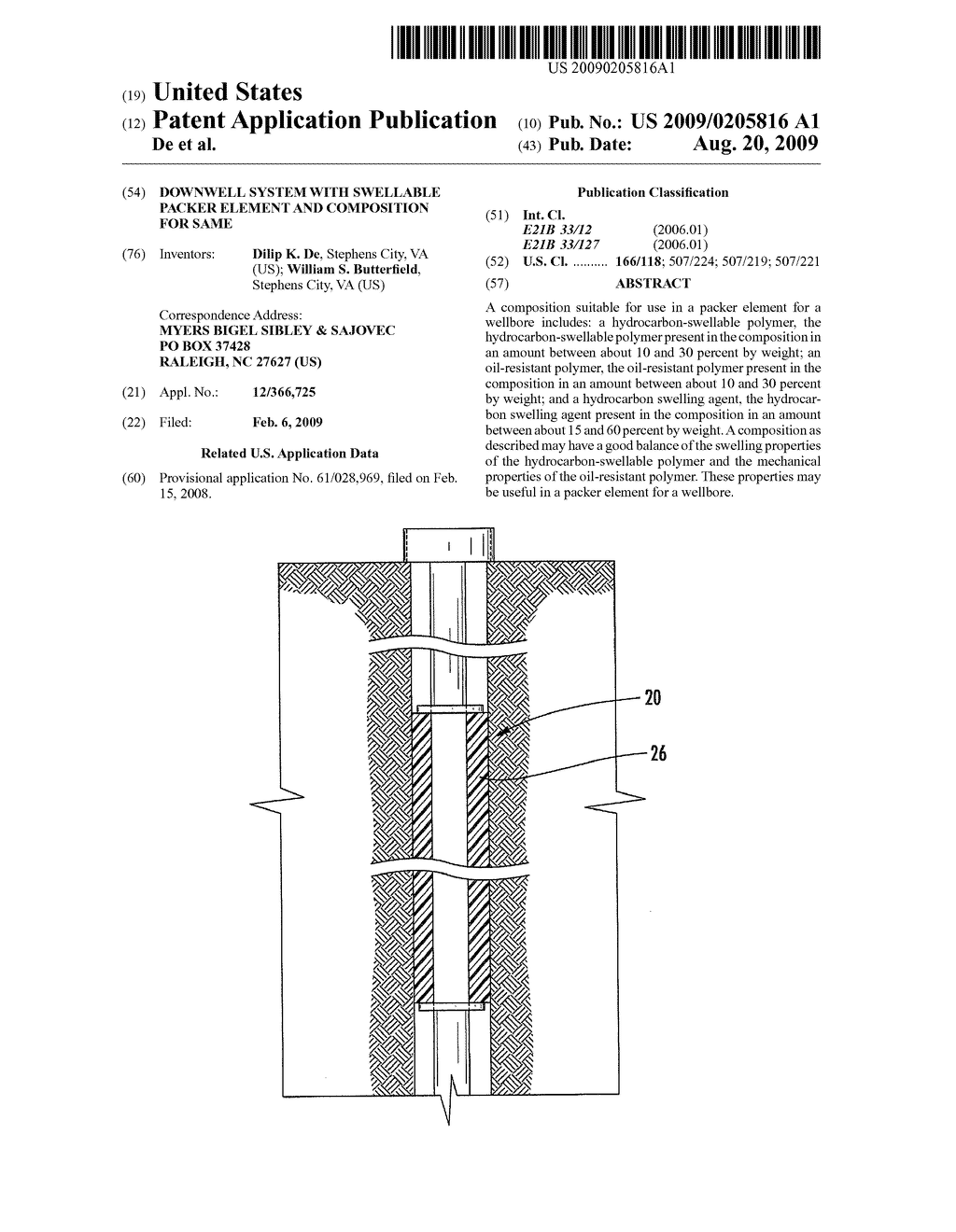 DOWNWELL SYSTEM WITH SWELLABLE PACKER ELEMENT AND COMPOSITION FOR SAME - diagram, schematic, and image 01