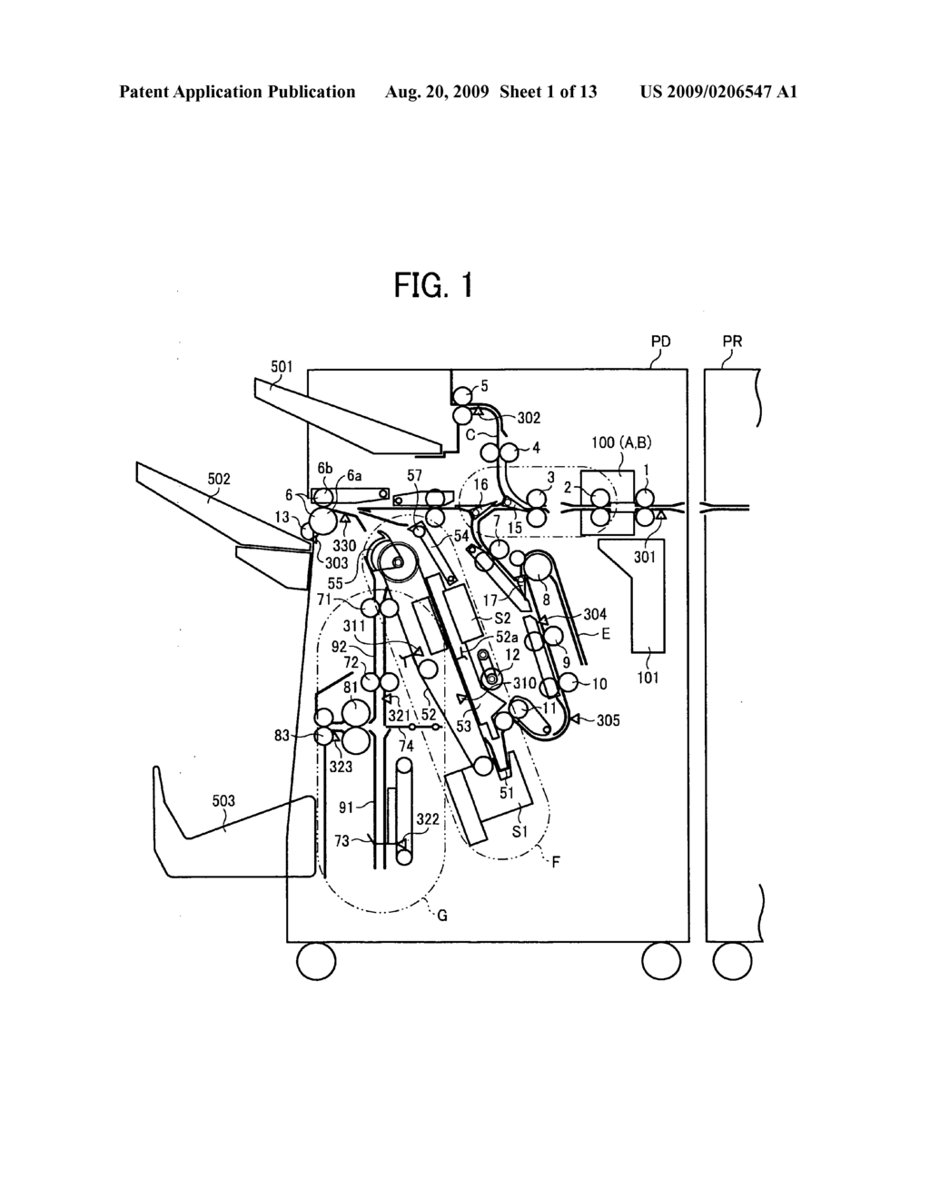 Sheet conveying device, sheet punching device, sheet processing device, image forming apparatus, and method for determining mounting state of measuring unit - diagram, schematic, and image 02