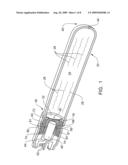 Inflator with frangible support diagram and image