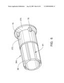 Inflator with frangible support diagram and image