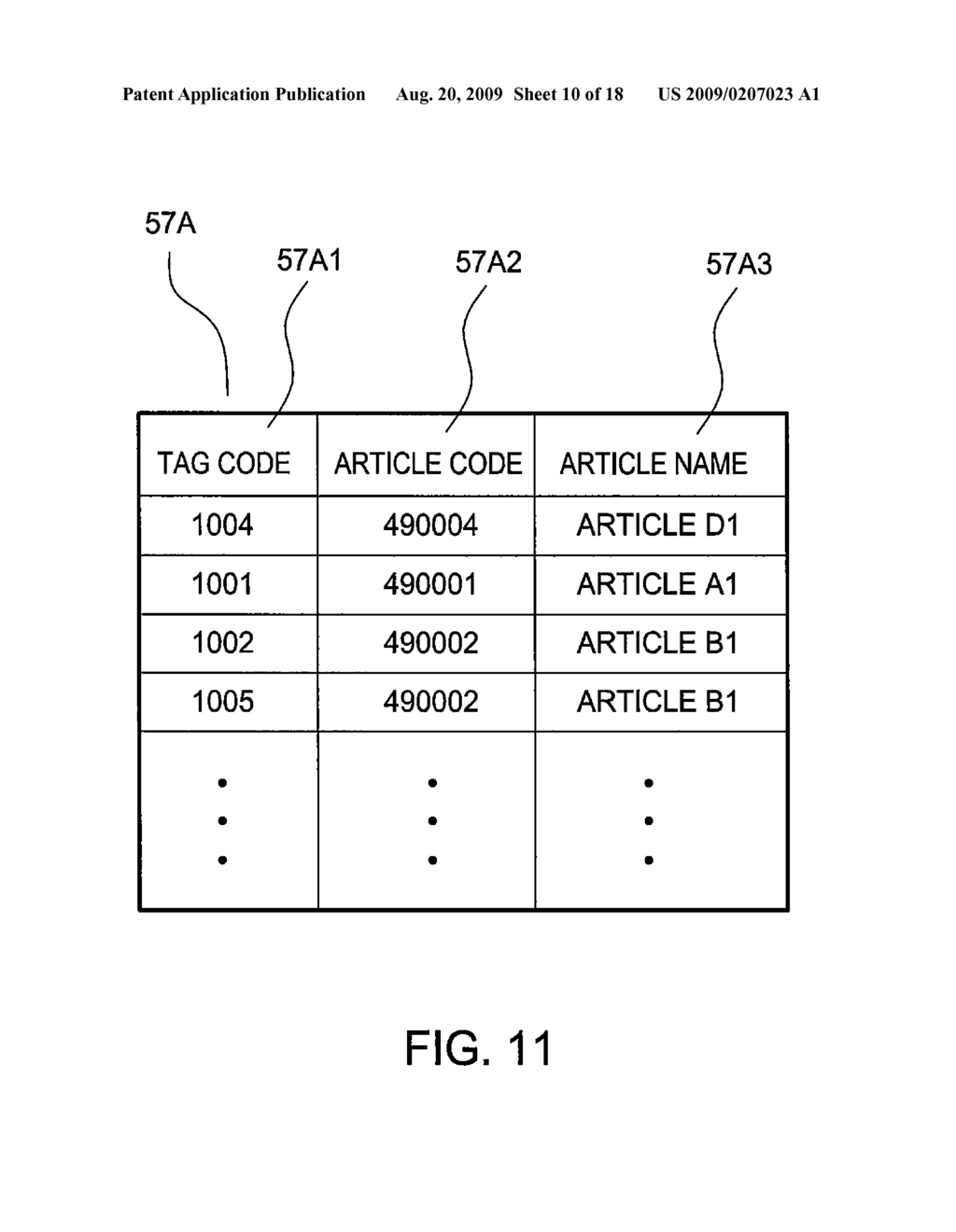 ARTICLE MANAGEMENT SYSTEM AND INFORMATION PROCESSING APPARATUS USED IN THE SAME - diagram, schematic, and image 11