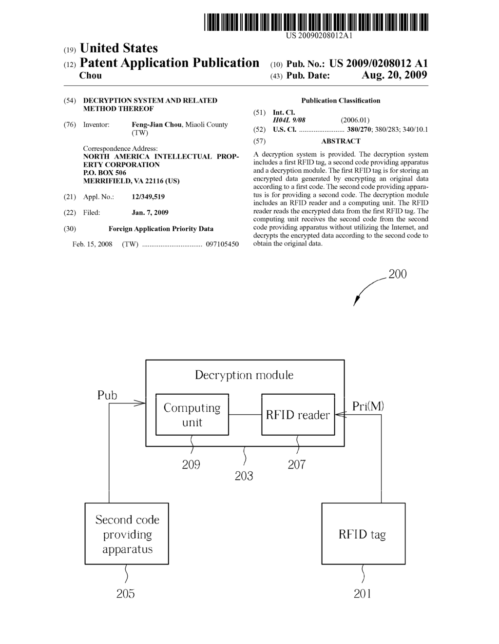 DECRYPTION SYSTEM AND RELATED METHOD THEREOF - diagram, schematic, and image 01