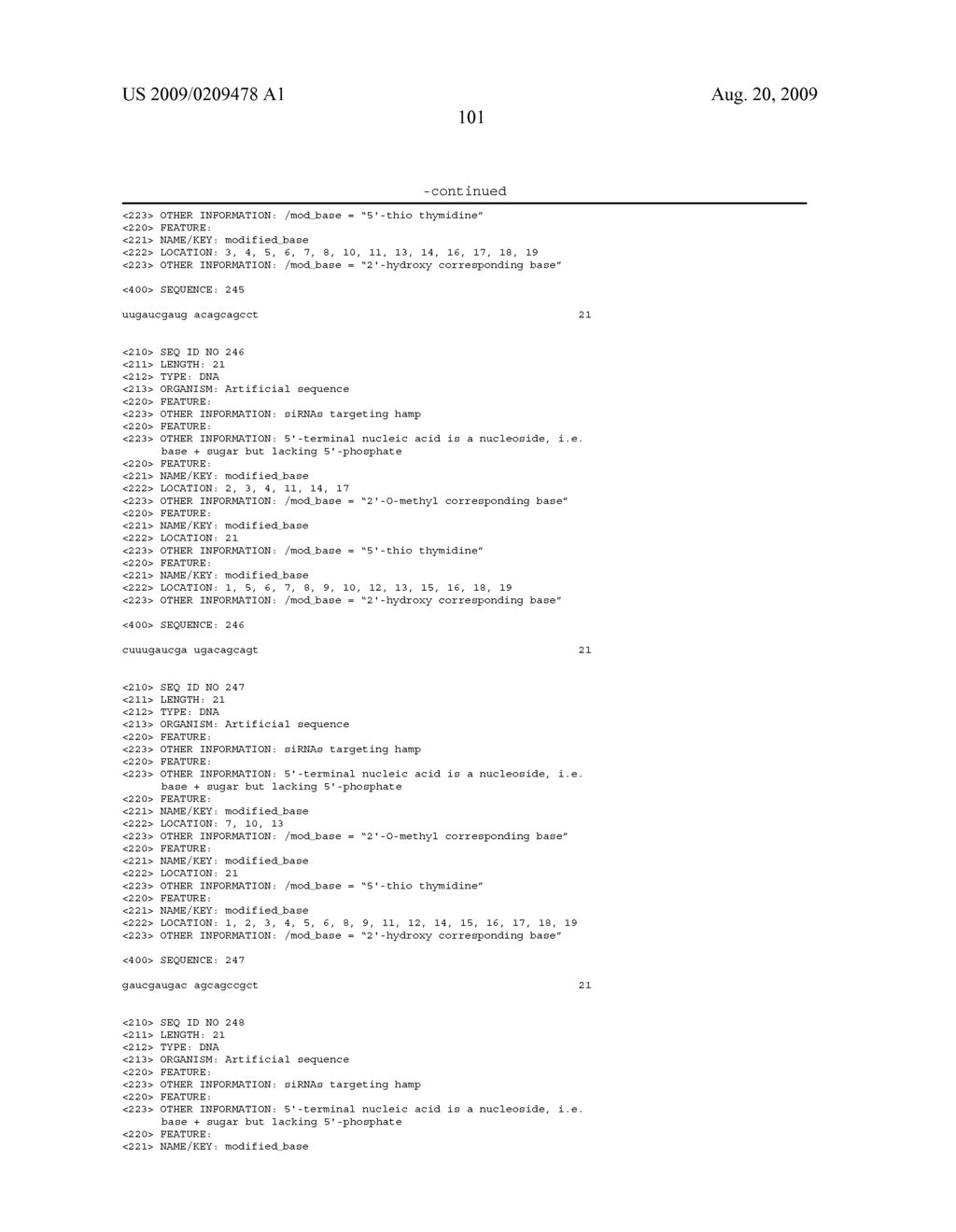 COMPOSITIONS AND METHODS FOR INHIBITING EXPRESSION OF THE HAMP GENE - diagram, schematic, and image 110