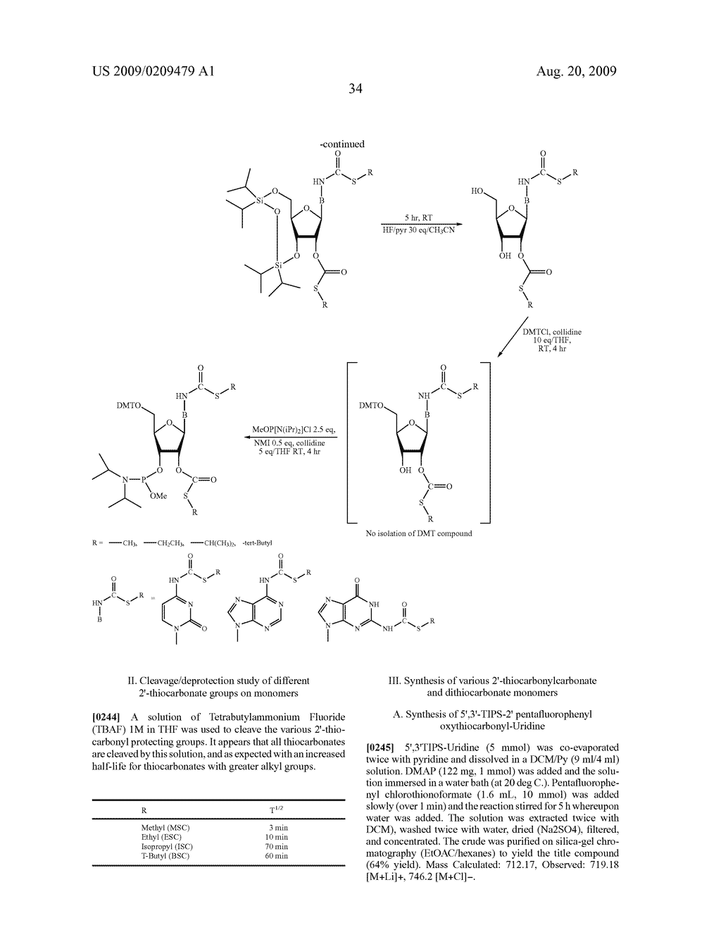 THIOCARBON-PROTECTING GROUPS FOR RNA SYNTHESIS - diagram, schematic, and image 35