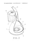 Holding device for use in a bathroom diagram and image