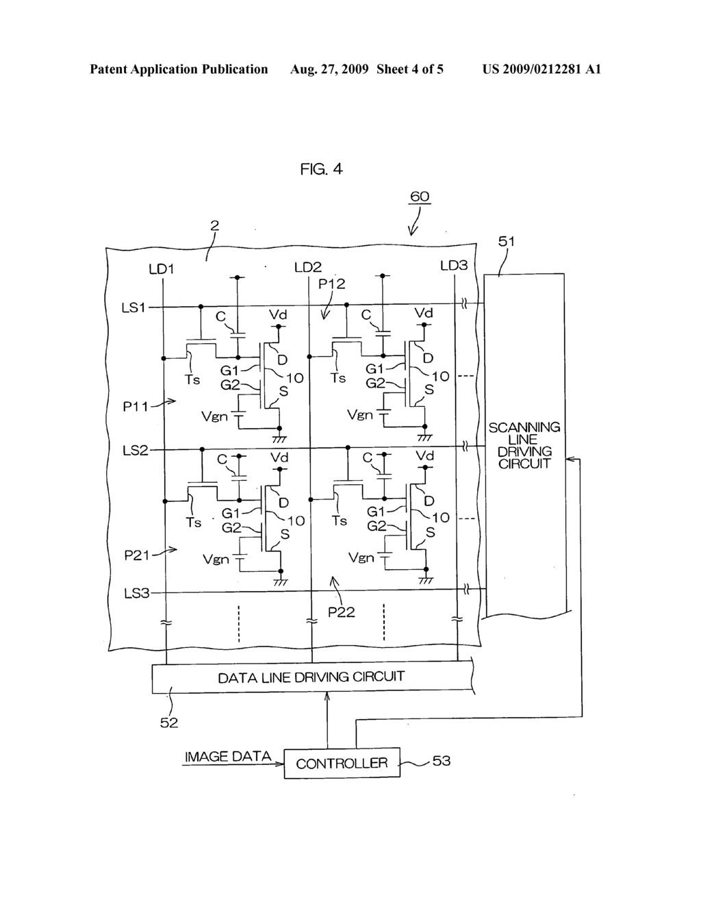 ORGANIC SEMICONDUCTOR DEVICE, DISPLAY USING SAME, AND IMAGER - diagram, schematic, and image 05