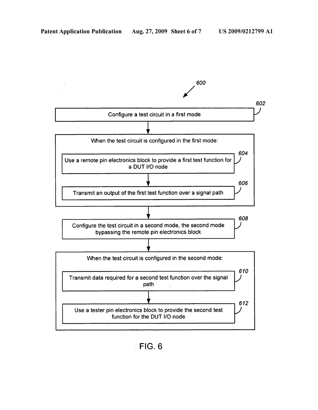 METHODS AND APPARATUS THAT SELECTIVELY USE OR BYPASS A REMOTE PIN ELECTRONICS BLOCK TO TEST AT LEAST ONE DEVICE UNDER TEST - diagram, schematic, and image 07