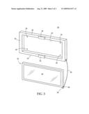 Retractably mounted magnifying glass assembly diagram and image