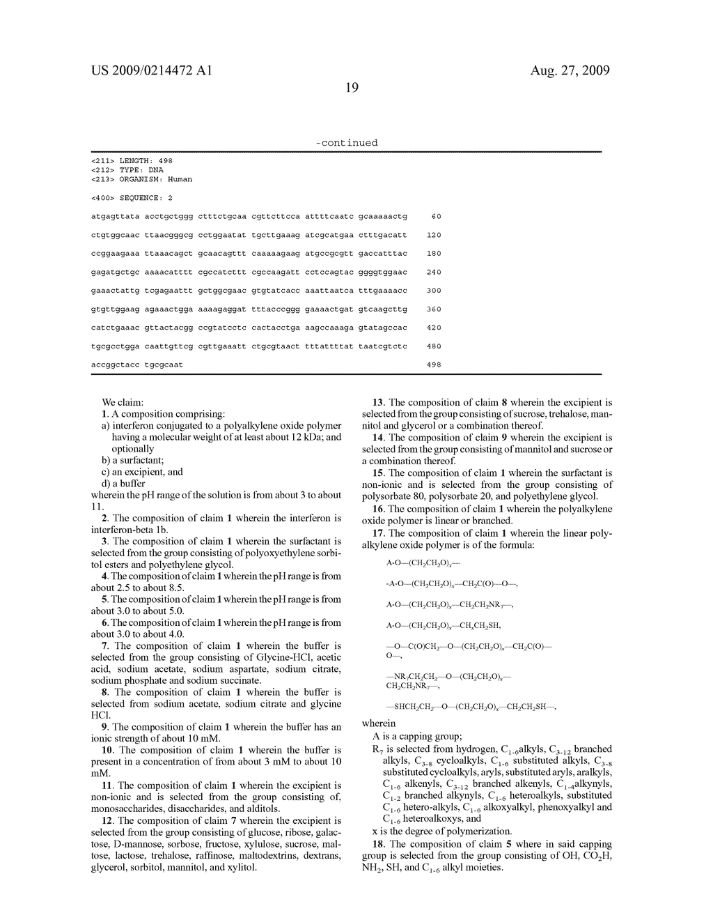 Interferon-beta polymer conjugates - diagram, schematic, and image 23