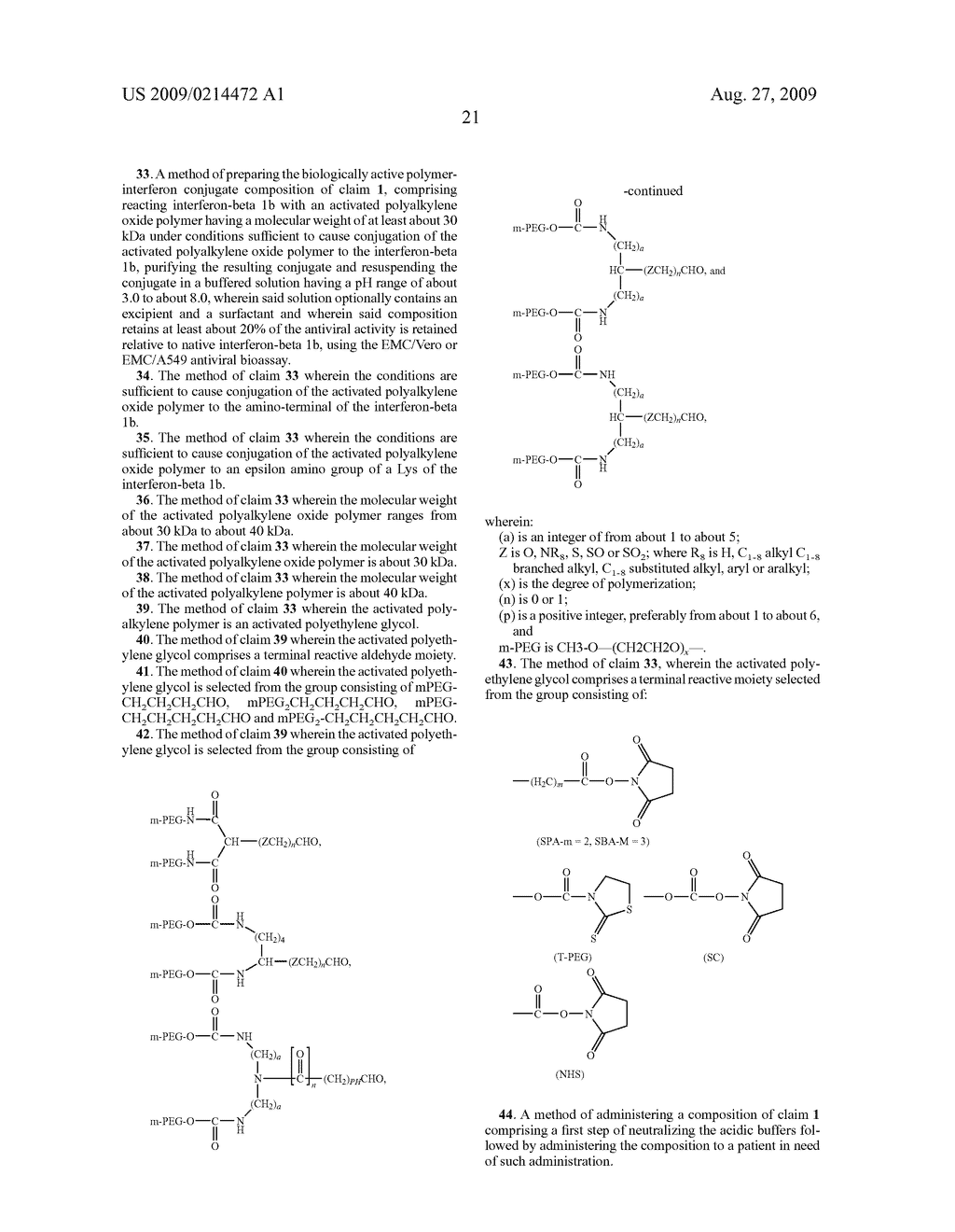 Interferon-beta polymer conjugates - diagram, schematic, and image 25