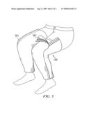 Thermal, outer layer leg wrap device diagram and image