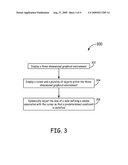 METHOD AND SYSTEM OF CONTROLLING A CURSOR IN A THREE-DIMENSIONAL GRAPHICAL ENVIRONMENT diagram and image