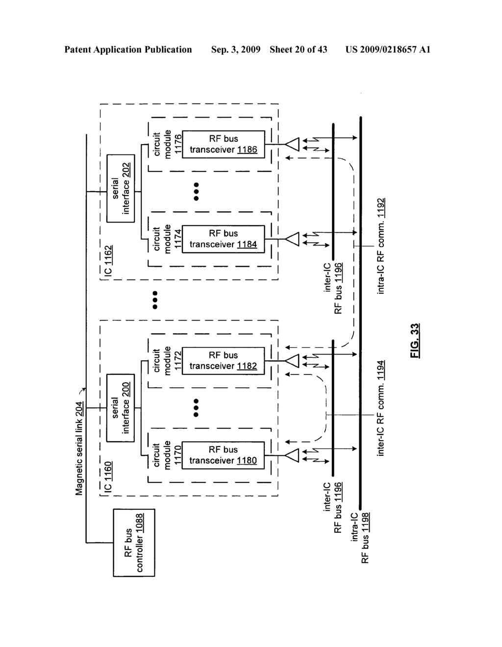 INDUCTIVELY COUPLED INTEGRATED CIRCUIT WITH NEAR FIELD COMMUNICATION AND METHODS FOR USE THEREWITH - diagram, schematic, and image 21