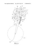 SHOCK-ABSORBING SUSPENSION DEVICE FOR A WHEELED VEHICLE diagram and image