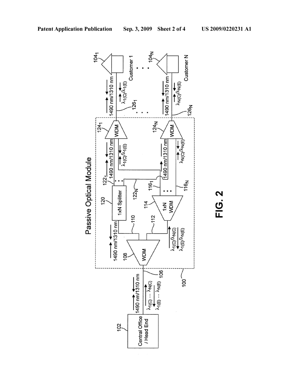 Methods and Systems for Delivery of Multiple Passive Optical Network Services - diagram, schematic, and image 03