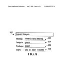 DESIGNATION OF DELEGATE FOR MODIFYING AN ELECTRONIC MEETING DEFINITION DEFINED USING ELECTRONIC CALENDARING SOFTWARE diagram and image