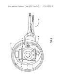 Apparatus and method for depressing brake drum springs diagram and image