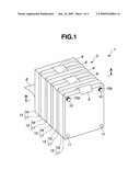 PACKAGE STRUCTURE OF ELECTRIC STORAGE CELLS diagram and image