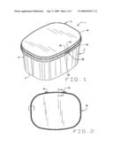 HINGED LID FOR A FOOD CONTAINER WITH PLASTIC LOWER RING diagram and image