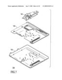 FLAT PANEL DISPLAY INCLUDING A HINGE ASSEMBLY diagram and image