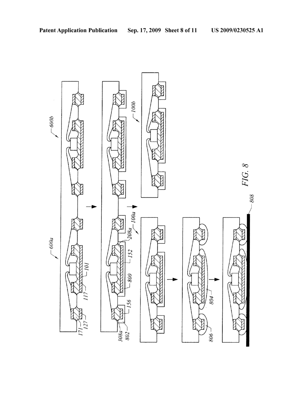 ADVANCED QUAD FLAT NO LEAD CHIP PACKAGE HAVING MARKING AND CORNER LEAD FEATURES AND MANUFACTURING METHODS THEREOF - diagram, schematic, and image 09