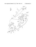 Attaching structure for air belt inflator diagram and image