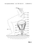 Rehabilative exercising chair diagram and image