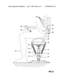 Rehabilative exercising chair diagram and image