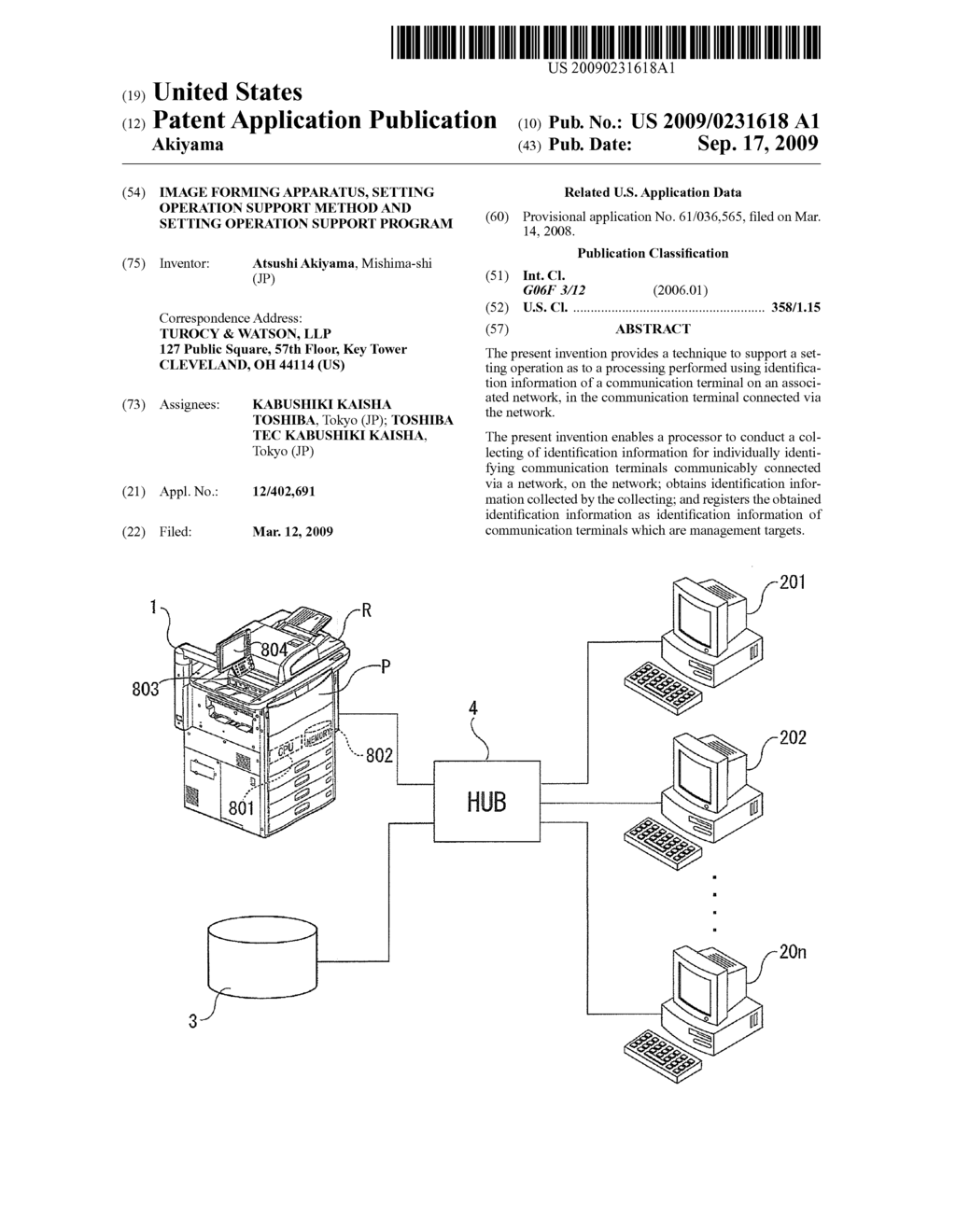 IMAGE FORMING APPARATUS, SETTING OPERATION SUPPORT METHOD AND SETTING OPERATION SUPPORT PROGRAM - diagram, schematic, and image 01