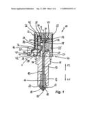 INJECTION NOZZLE FOR GUIDING HOT-MELT PLASTIC WITHIN A MOLD diagram and image