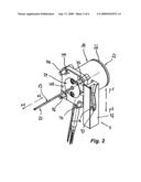 INJECTION NOZZLE FOR GUIDING HOT-MELT PLASTIC WITHIN A MOLD diagram and image