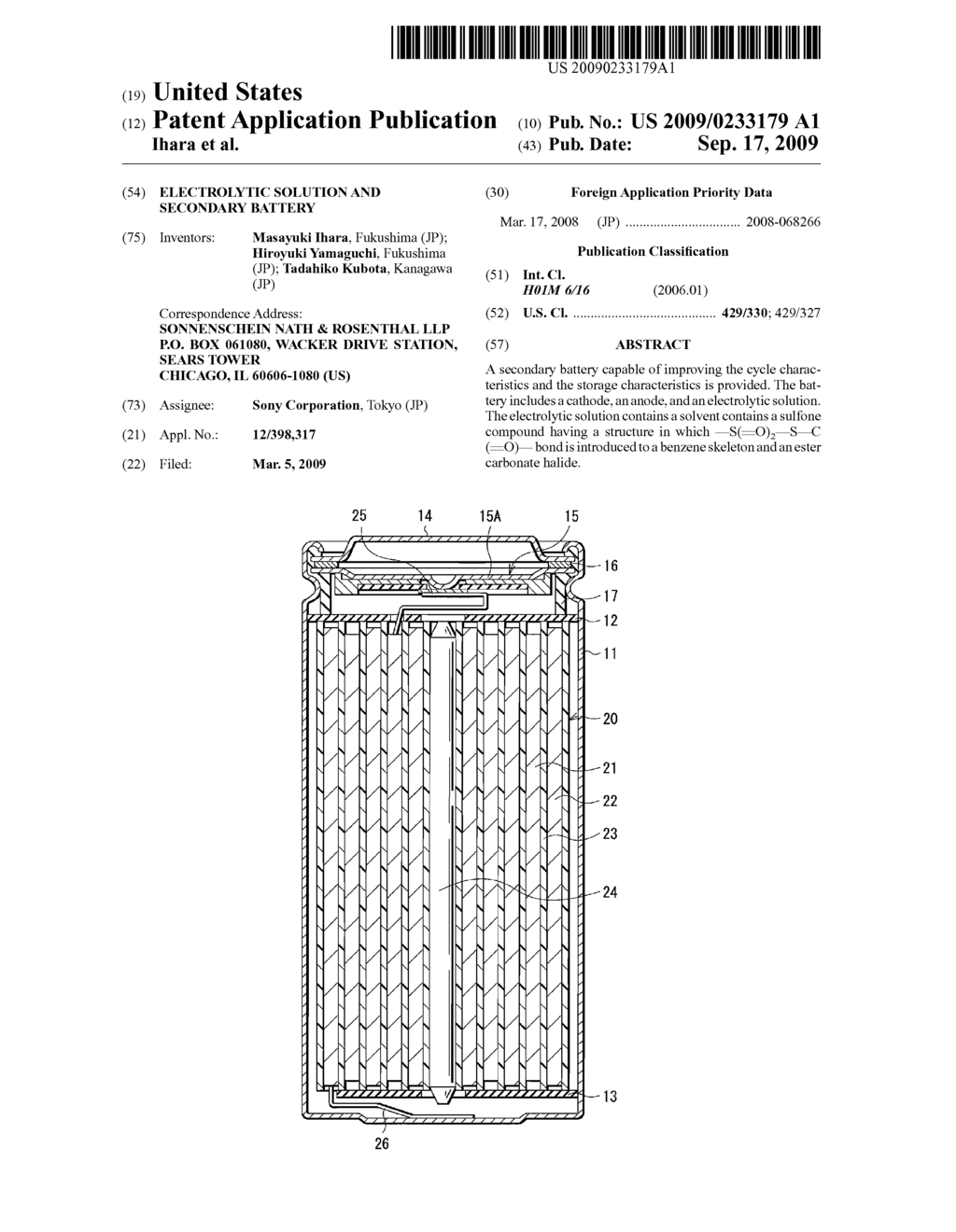 ELECTROLYTIC SOLUTION AND SECONDARY BATTERY - diagram, schematic, and image 01