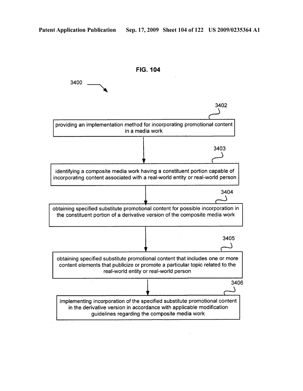 Media markup for promotional content alteration - diagram, schematic, and image 105