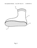 Disposable Sock with Liquid Impermeable Inner Sole diagram and image