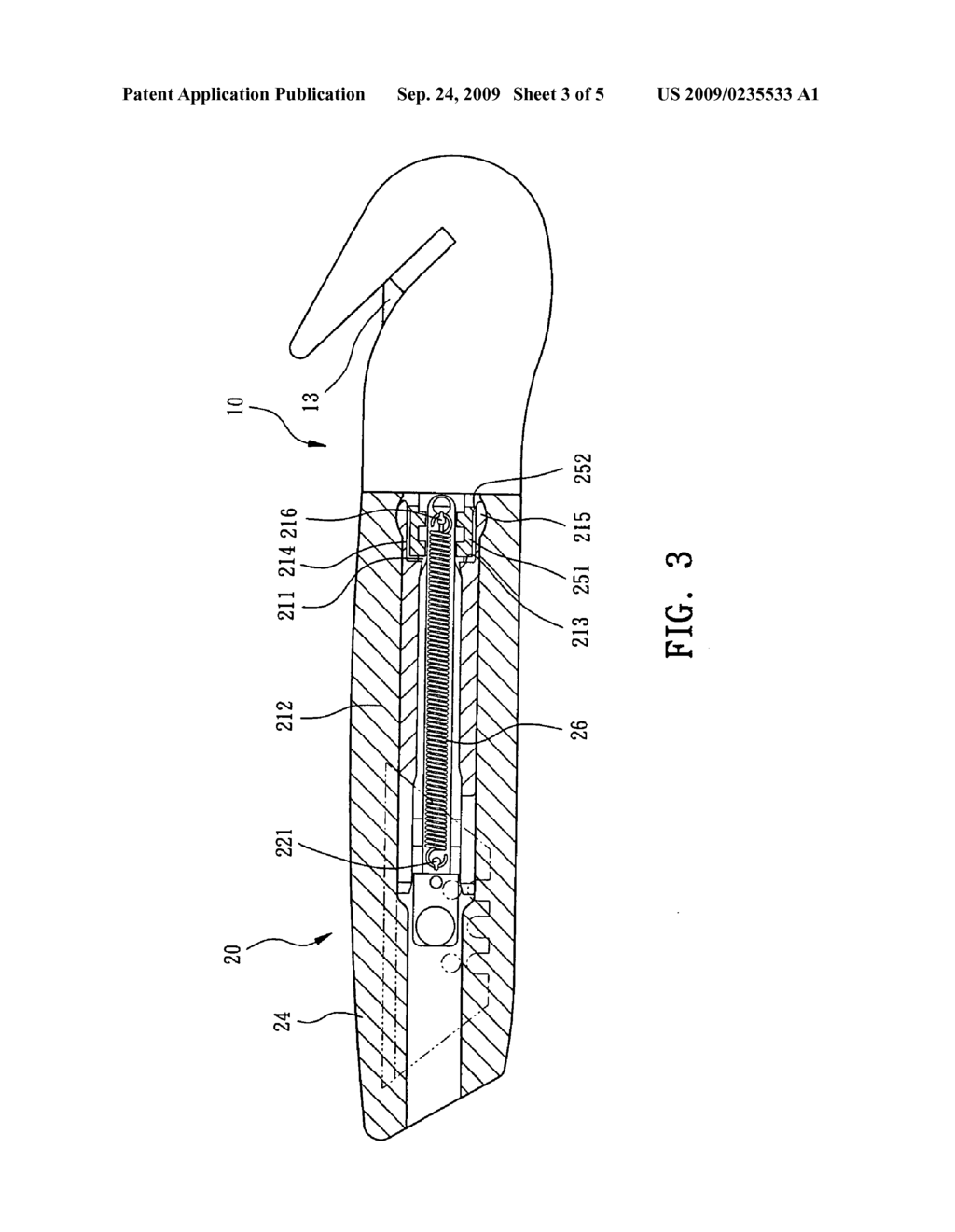 UTILITY KNIFE WITH A FIXED BLADE AND A SELF-RETRACTING BLADE - diagram, schematic, and image 04