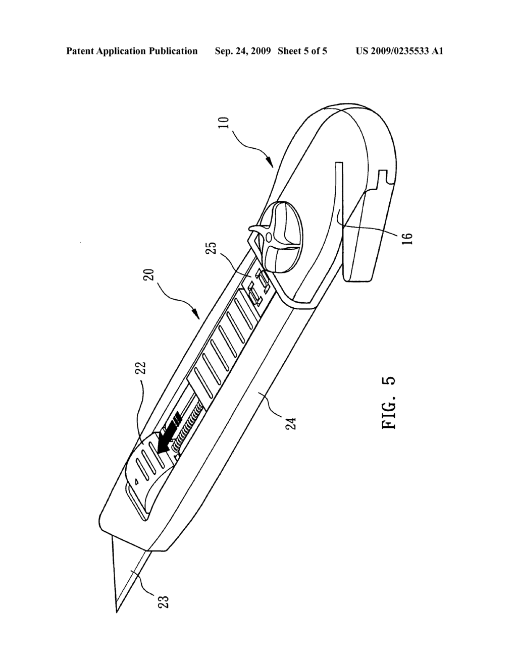 UTILITY KNIFE WITH A FIXED BLADE AND A SELF-RETRACTING BLADE - diagram, schematic, and image 06