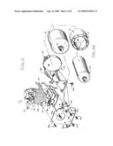 Portable gas powered internal combustion engine arrangement diagram and image