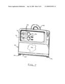 Portable gas powered internal combustion engine arrangement diagram and image