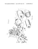 Portable gas powered internal combustion engine arrangement diagram and image