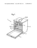 Water-conducting domestic appliance comprising a detergent dosing system that has a dosing device diagram and image