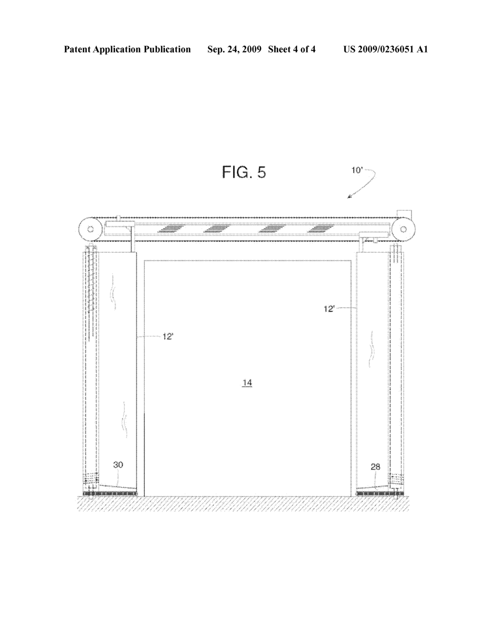 BOTTOM SEALS FOR A HORIZONTAL SIDE-ROLLING DOOR CURTAIN - diagram, schematic, and image 05