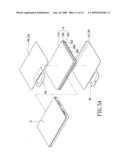 Portable receiving structure for receiving at least one electronic device diagram and image