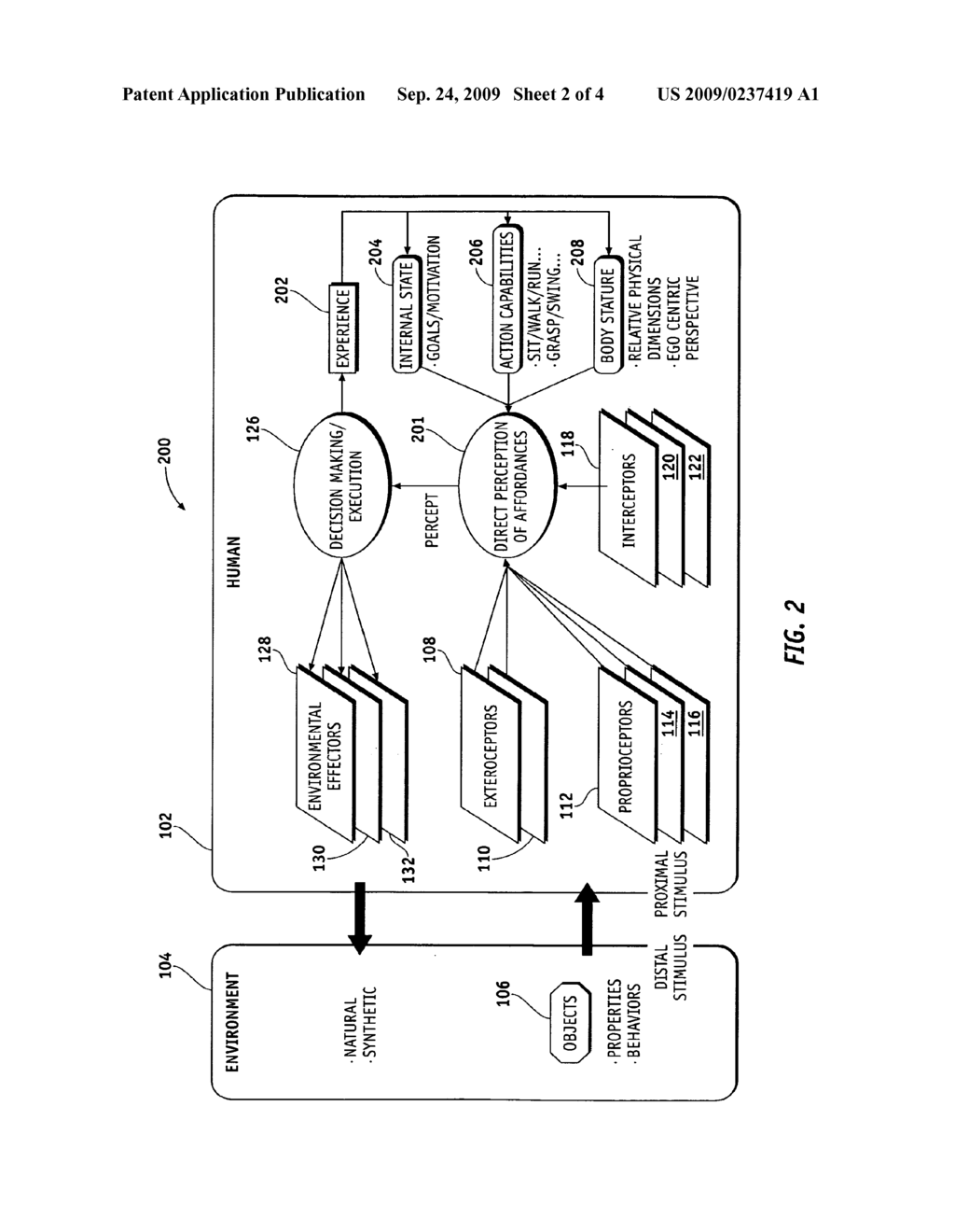 METHOD AND APPARATUS FOR EVOKING PERCEPTIONS OF AFFORDANCES IN VIRTUAL ENVIRONMENTS - diagram, schematic, and image 03