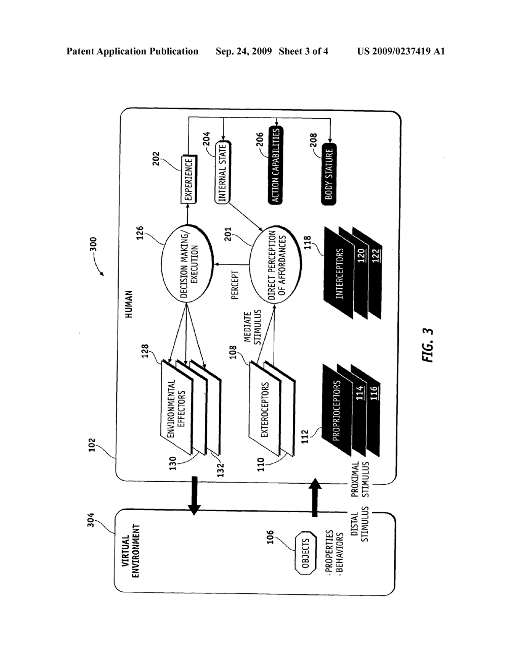 METHOD AND APPARATUS FOR EVOKING PERCEPTIONS OF AFFORDANCES IN VIRTUAL ENVIRONMENTS - diagram, schematic, and image 04